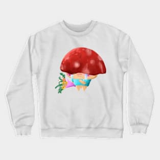 Mr Mushroom the Broken hearted man by jilooo Crewneck Sweatshirt